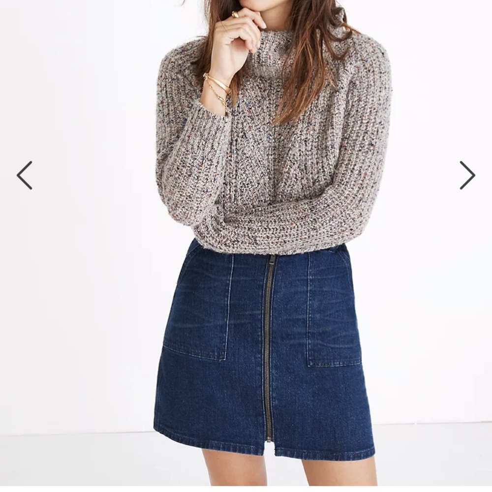Madewell Denim Utility Zip Skirt